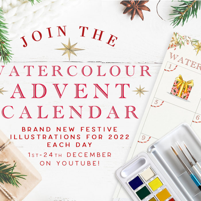 Watercolour advent calendar kit