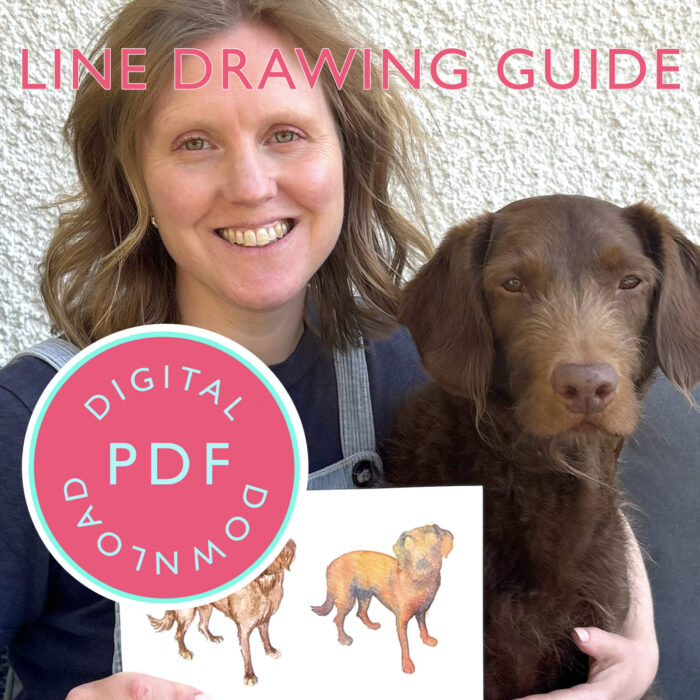 Crumble the Dog Youtube 9th April Tutorial FREE Line Drawing Guide (Digital Download)