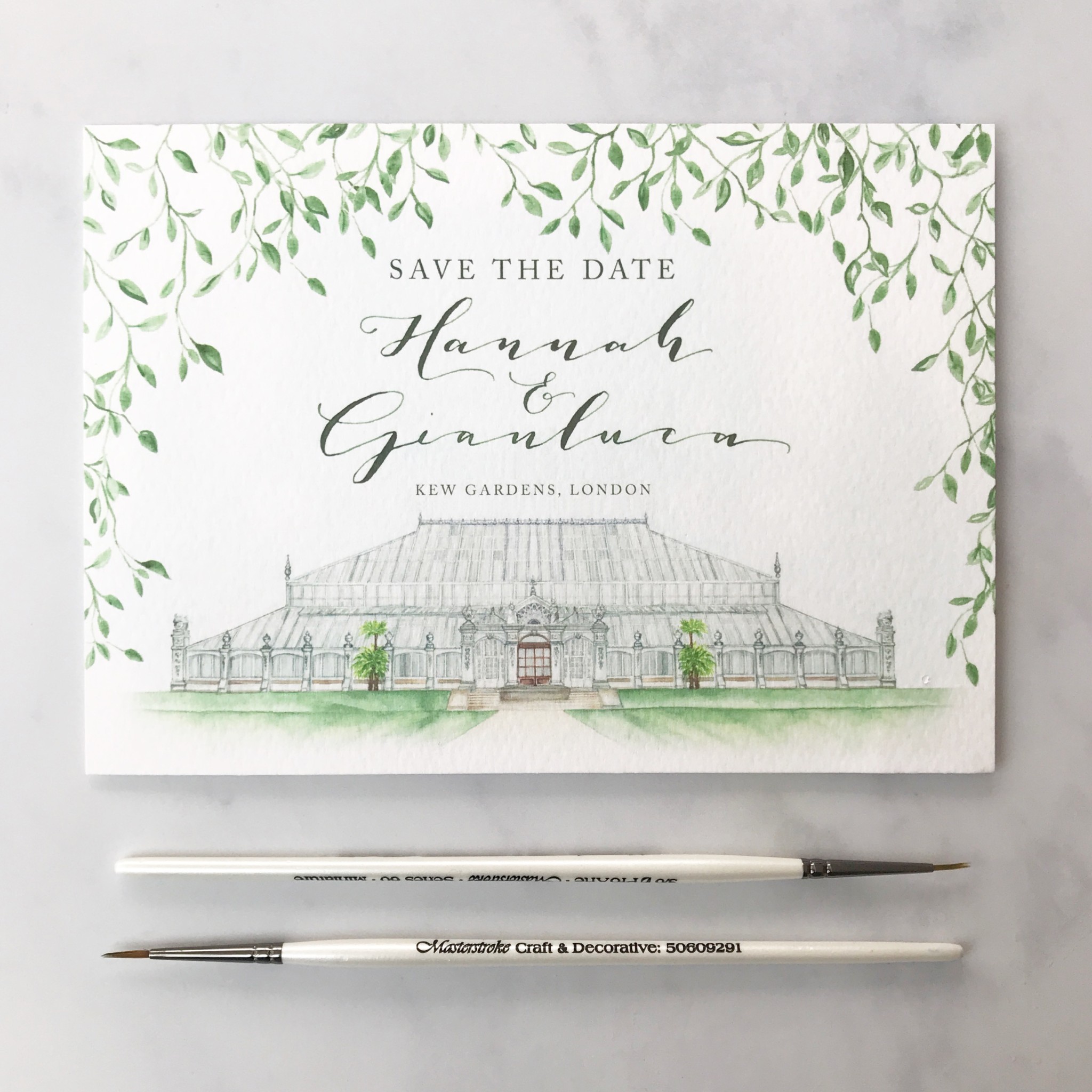 de Winton Paper Co Unique Watercolour Art & Tutorials Wedding