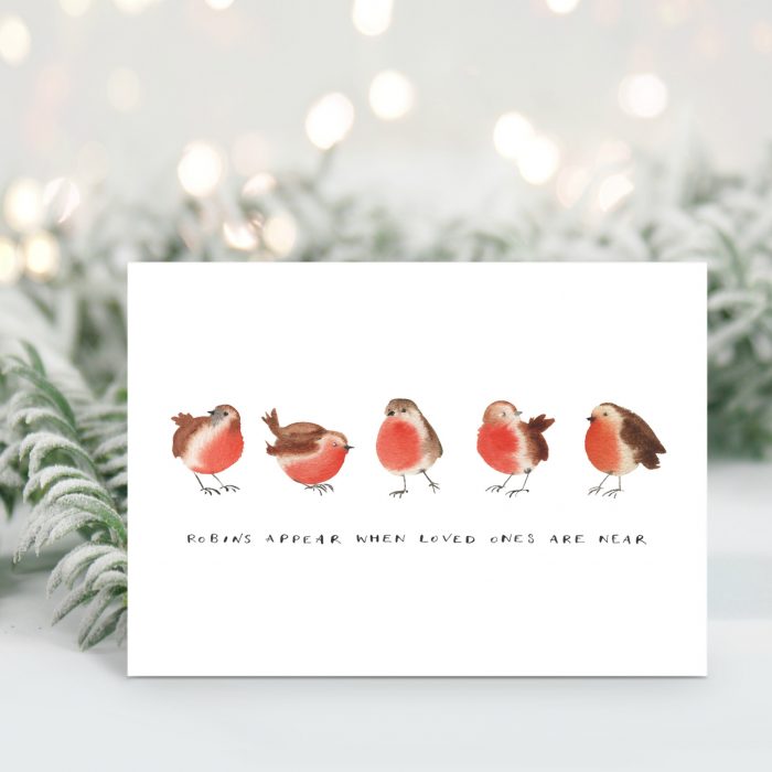 Robin christmas card, robin greetings card, robin quote card, christmas card, greeting cards uk