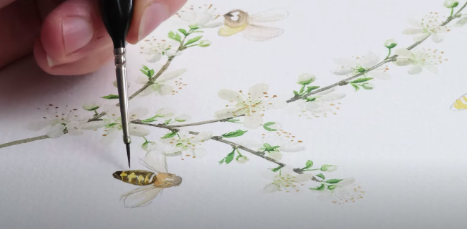 Painting honey bees