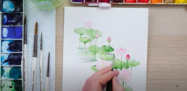 Loose Floral Drawing and Watercolour Painting Tutorial - Lili and