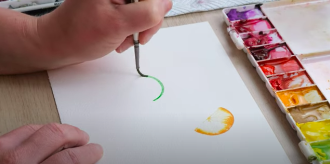 how to paint simple citrus fruit