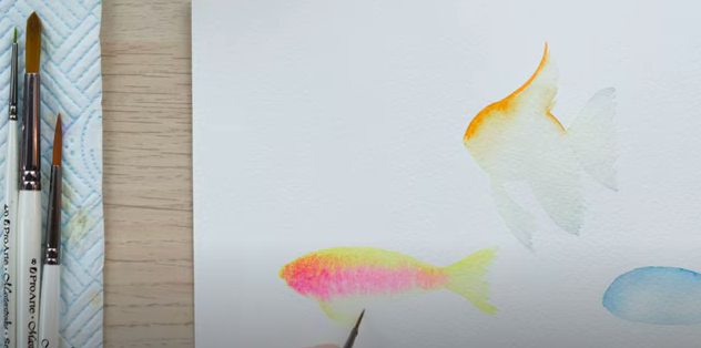 how to paint watercolour fish