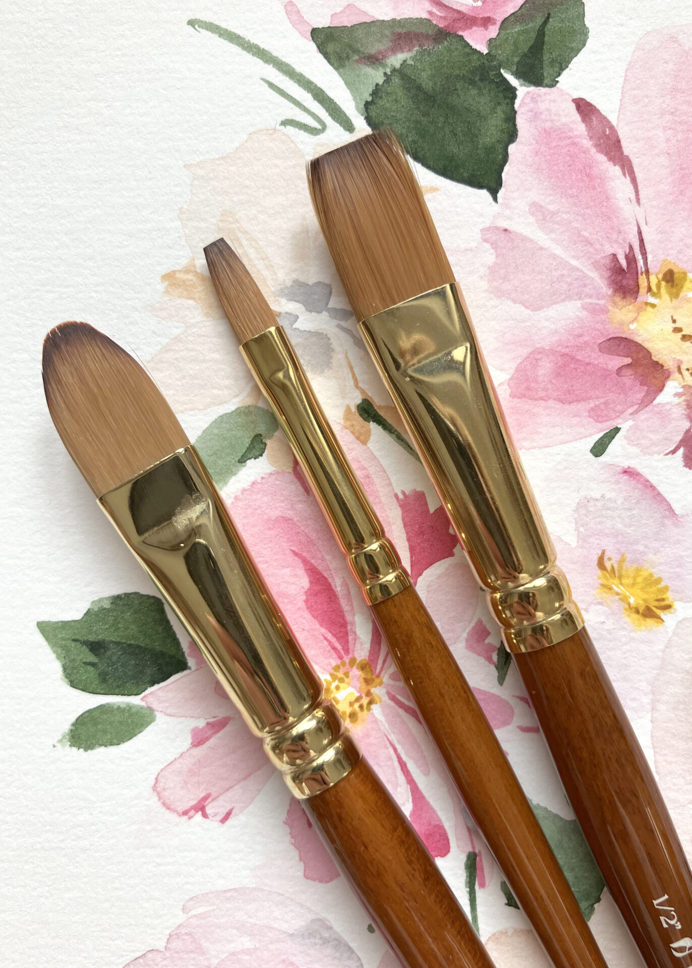 Pro Arte Pointed Round Brush Set Size 8 4/0. Paint Like Harriet Watercolour  Brushes Paintbrush Set Watercolor Brush 