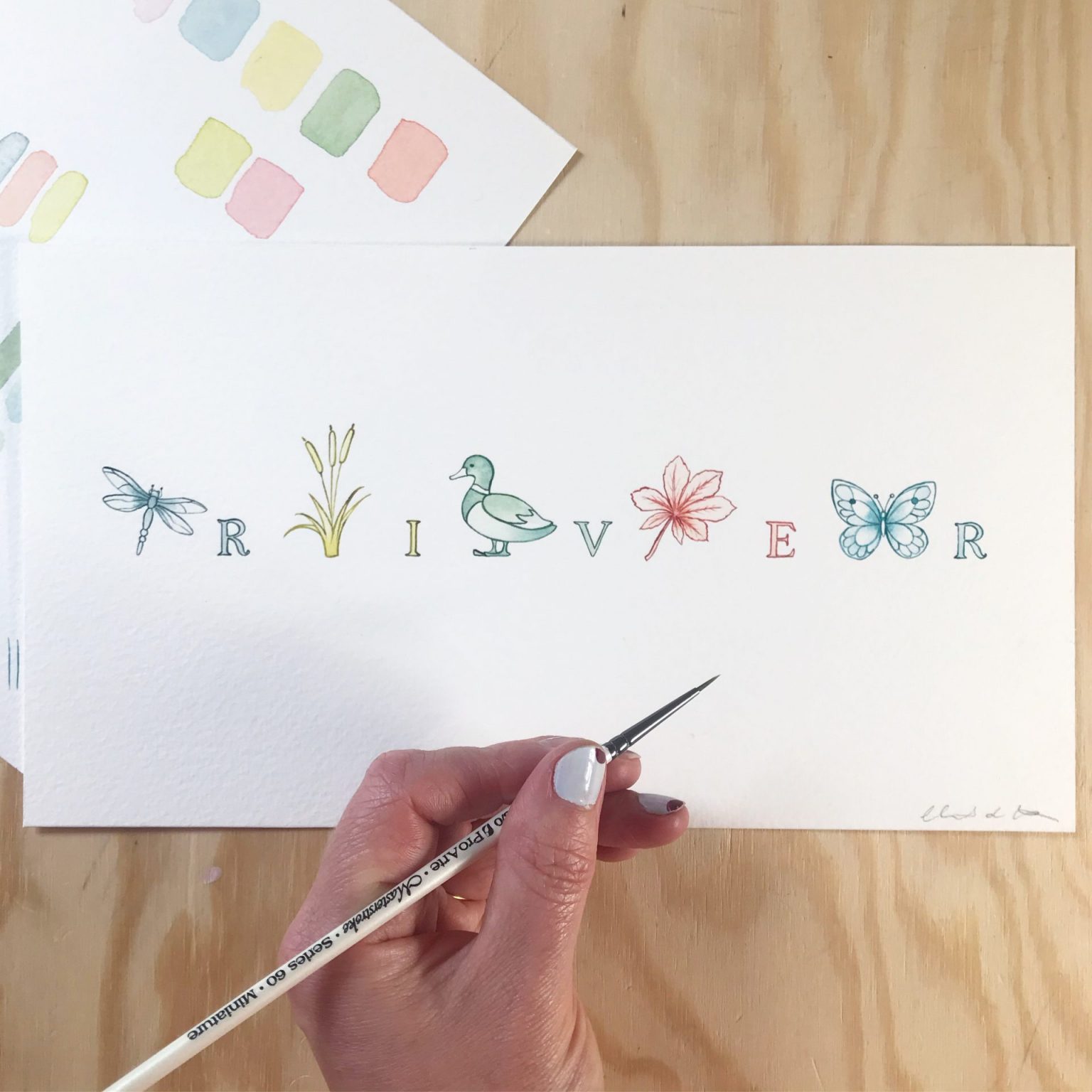 de Winton Paper Co Unique Watercolour Art & Tutorials Original