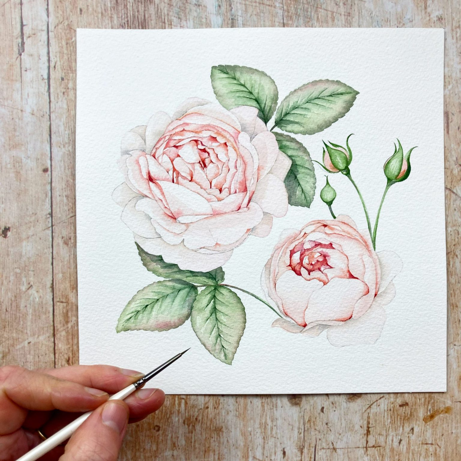 de Winton Paper Co Unique Watercolour Art & Tutorials Flower
