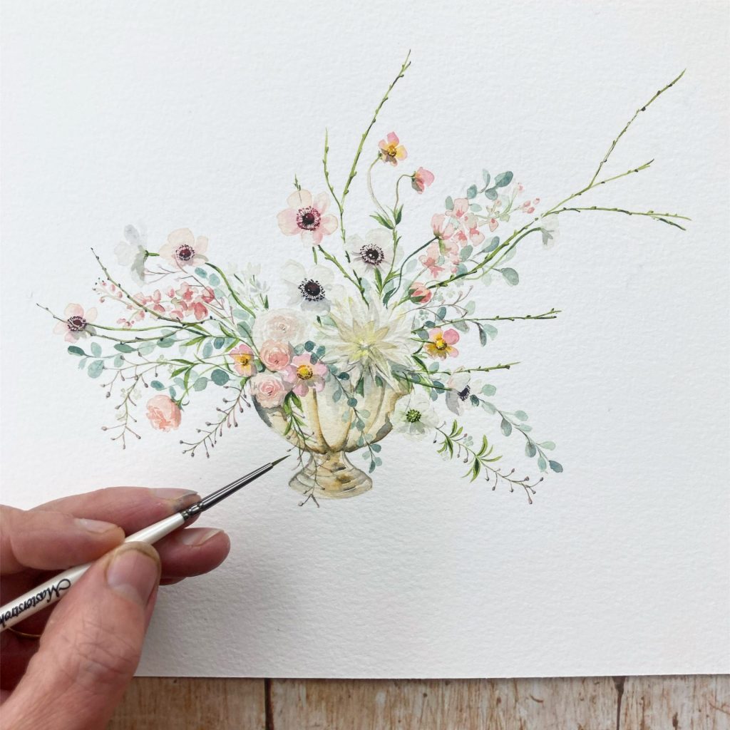 de Winton Paper Co Unique Watercolour Art & Tutorials Flower