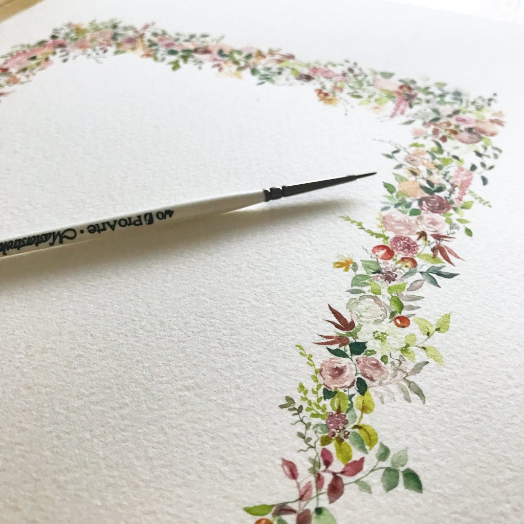 de Winton Paper Co Unique Watercolour Art & Tutorials Flower