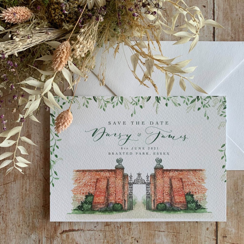 de Winton Paper Co Unique Watercolour Art & Tutorials Wedding