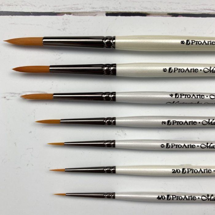 pro arte watercolour brushes, watercolour brushes set, watercolour brushes pack of 7, multipack paint brushes
