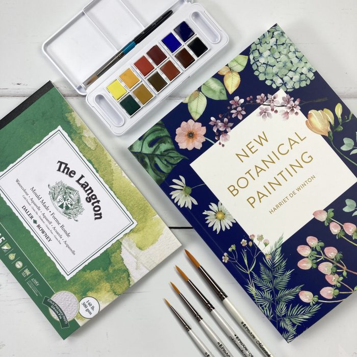 Novice watercolour kit with Botanical book, watercolour gift uk, novice painting kit