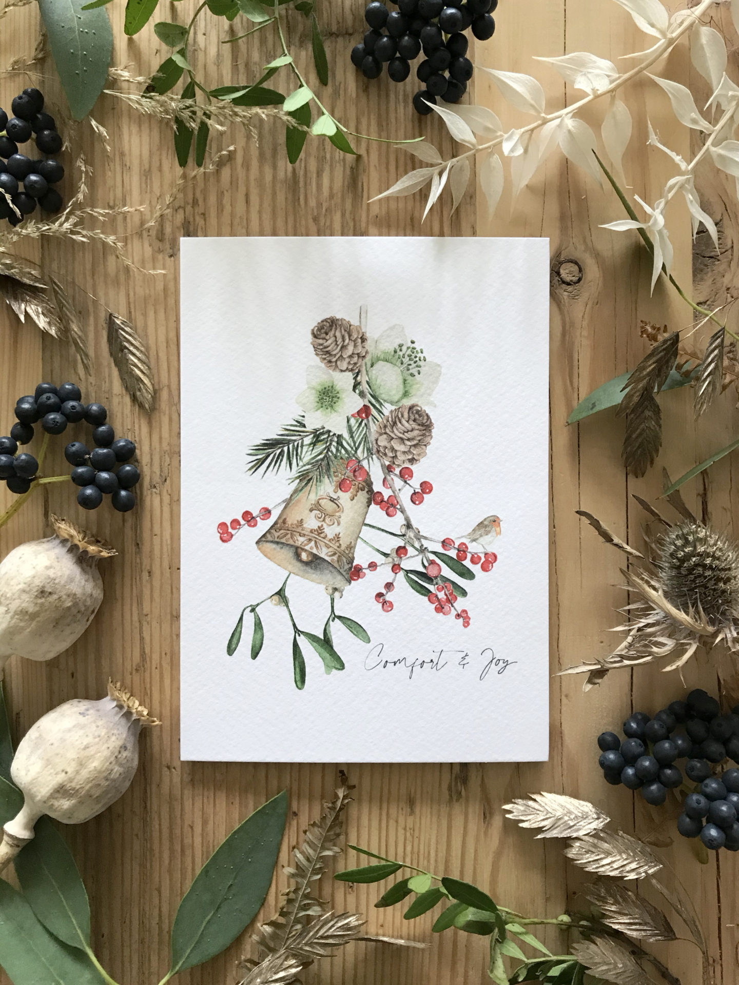 Comfort & Joy Botanical Christmas Card